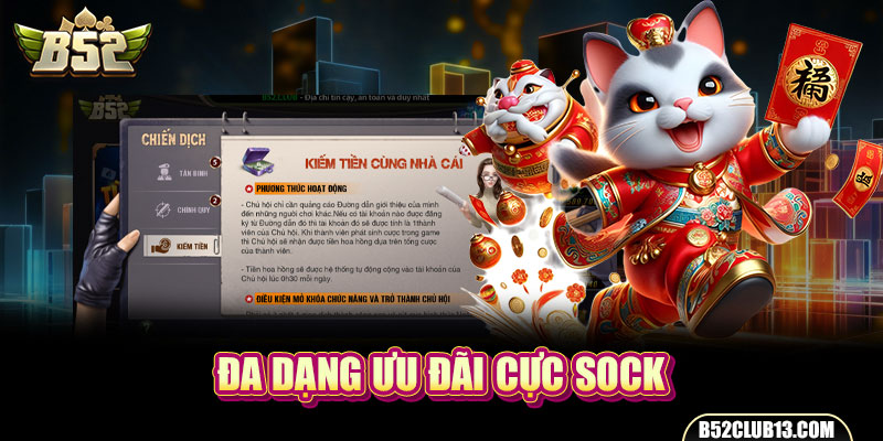 Đa dạng ưu đãi cực sock